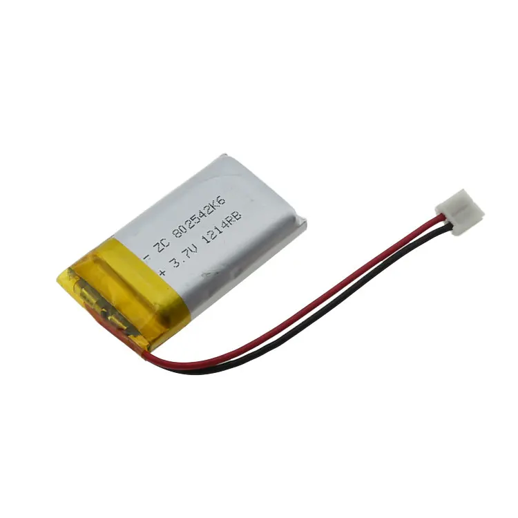 shenzhen technology 802540 3.7v 6C EH2.54 600MAH lithium polymer battery li po ion lipo rechargeable batteries for GPS/MP3/4/5 |