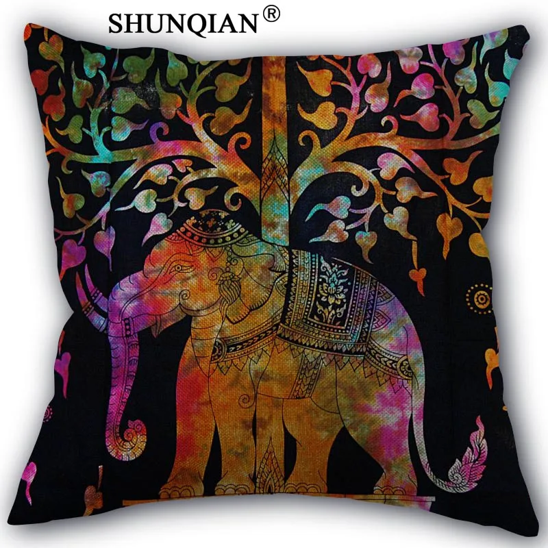 

tree of life Pillowcase Custom Cotton Linen Square Decorative Pillow Cases Cover Zippered 45x45cm one side