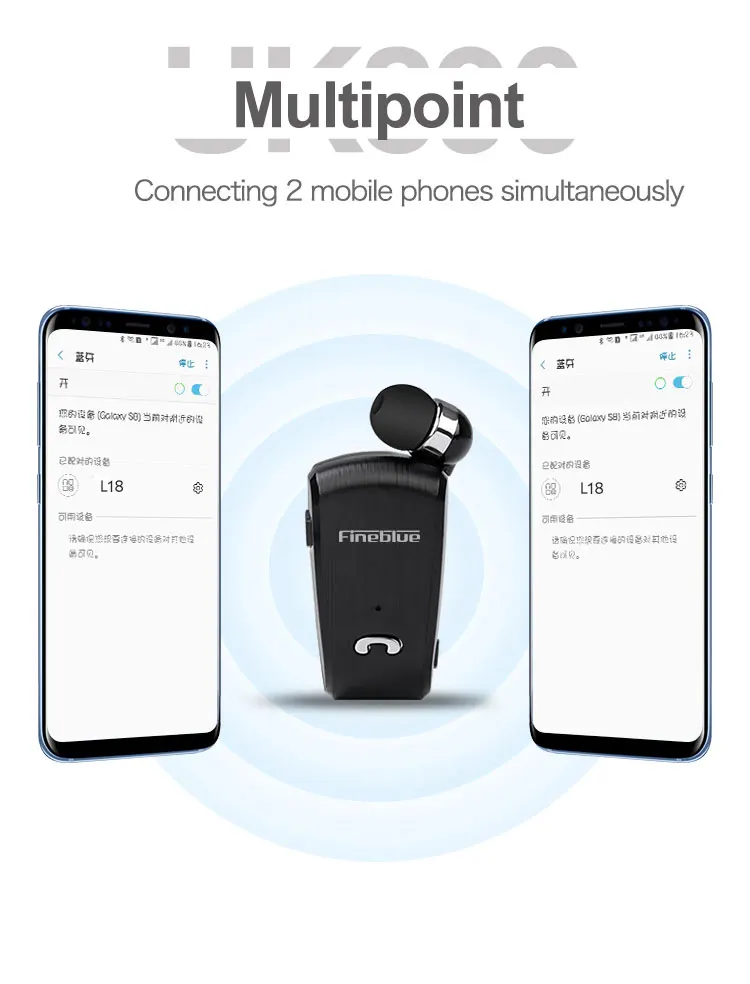 Fineblue L18 мини беспроводная бизнес Bluetooth гарнитура Спорт драйвер наушники