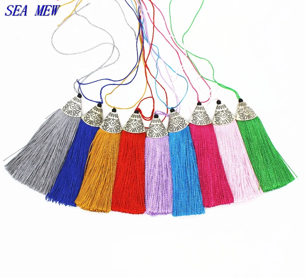 

SEA MEW 15 шт. 19 цветов 80*20 мм Изящные Мягкие кисточки с бахромой ледяные фоторазъемы DIY ювелирные аксессуары для изготовления