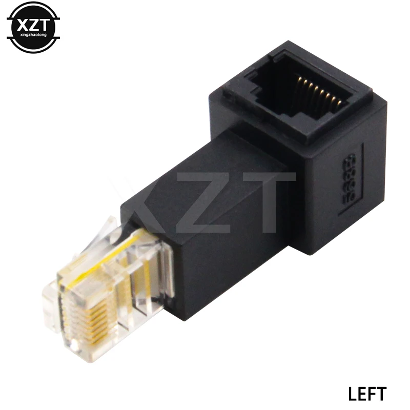 PZ 1 шт. многоугольный 90 градусов RJ45 вверх вниз правый левый угловой 8P8C FTP STP UTP Cat 5e Lan