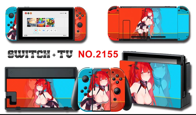 Для nintendo Switch Pain sticker консоль Dock Joy Con полное покрытие цветной бумажной кожи Закаленное стекло протектор экрана от 2000-2305