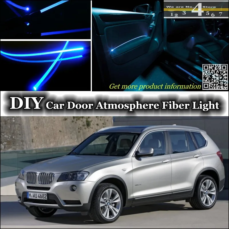 Для BMW X3 E83 F25 Настройка интерьера атмосферный свет оптоволоконный ленточный