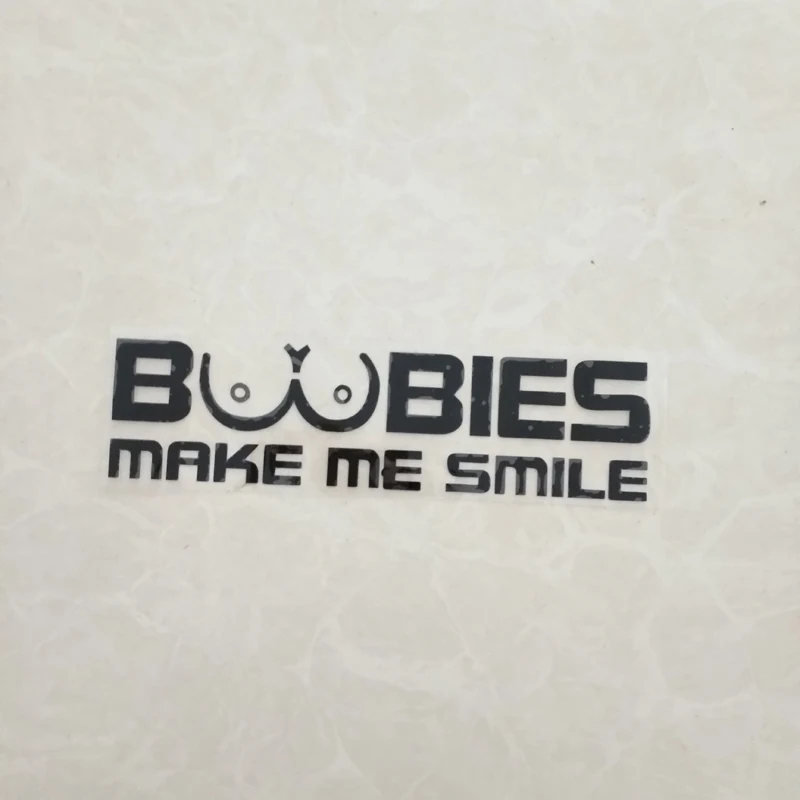 (100 шт./лот) оптовая продажа BOOBIES MAKE ME SMILE забавная наклейка для автомобиля