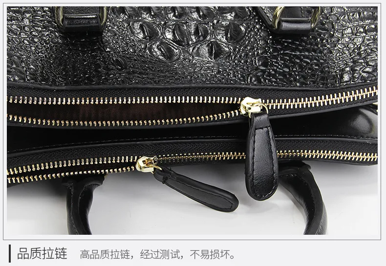 Fashion genuine Leather Women bag Crocodile Pattern Messenger bags ladies Purse female totes bag Handbag Leisure Tote Sac A Main