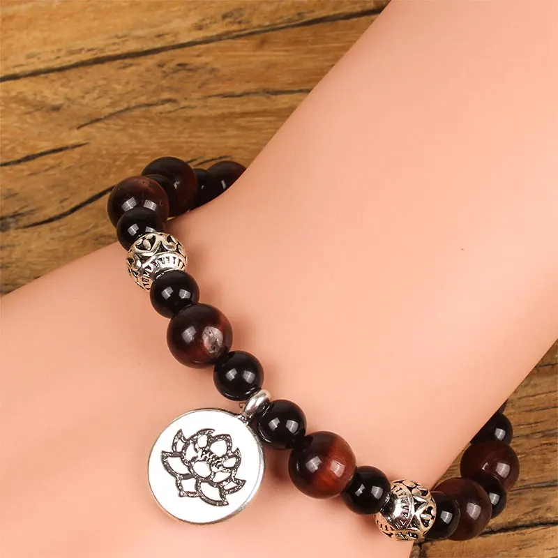 Balibali Natural Stone Beads Alloy Pendant Handmade Elastic Buddhist Bracelet &amp Bangles Trendy Charm Friendship Gift | Украшения и