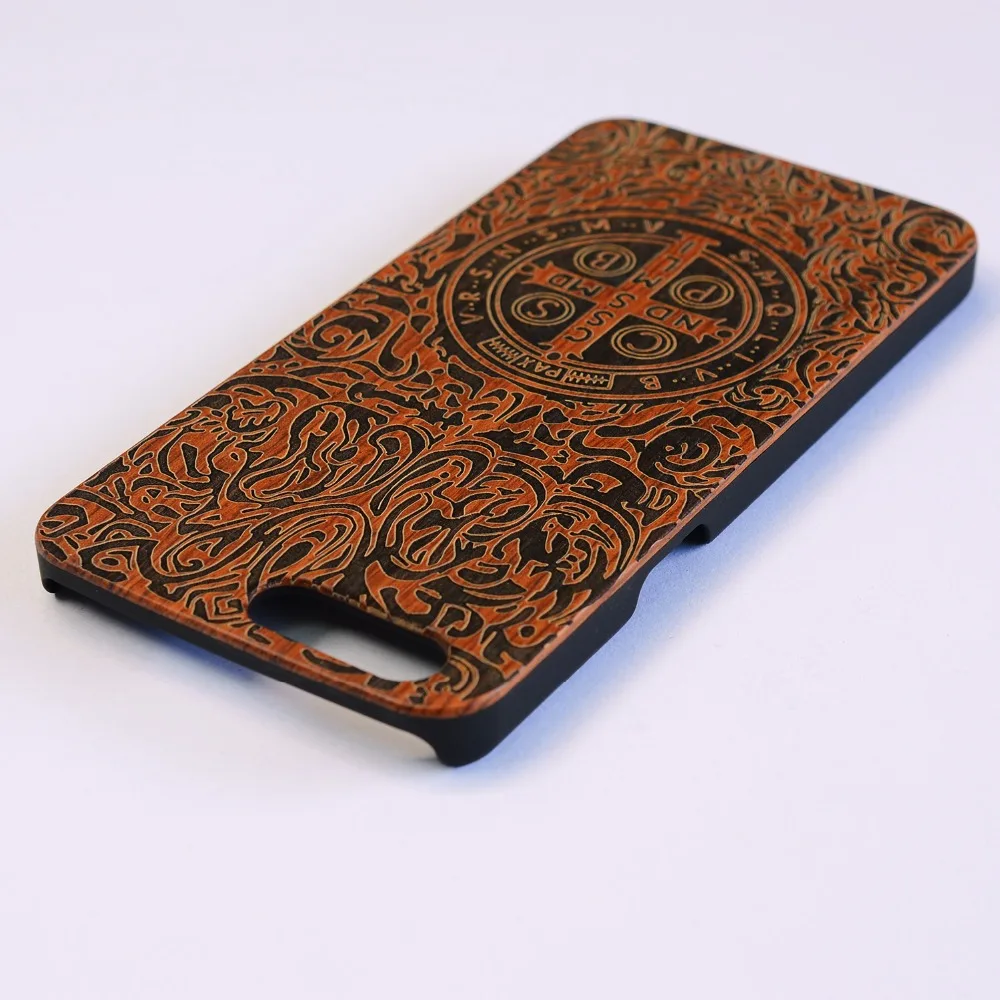Luxury Natural Wood Phone Cases For Oneplus 5 Case Compass Wolf Wooden Oneplus5 Protection Cover One Plus Shockproof | Мобильные