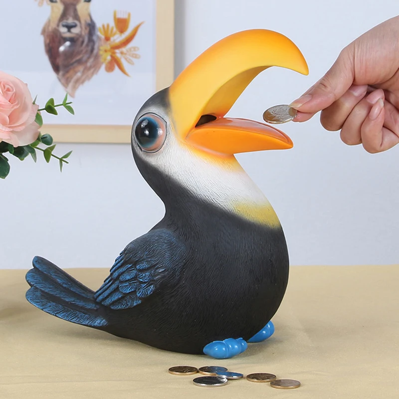 

Piggy Bank Resin Seagull Flamingo Home decoration Craft Ornaments Money Box Piggy Bank Cash Box Coin Bank Moneybox Coin Box