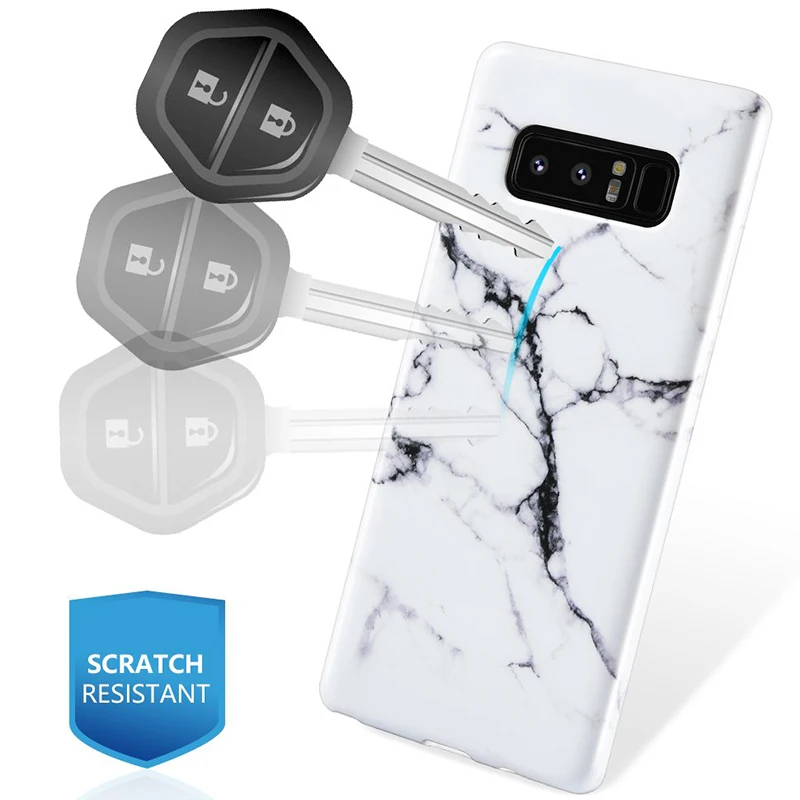 Белый Мраморный Мягкий ТПУ противоударный защитный чехол для samsung Galaxy Note 8 тонкий