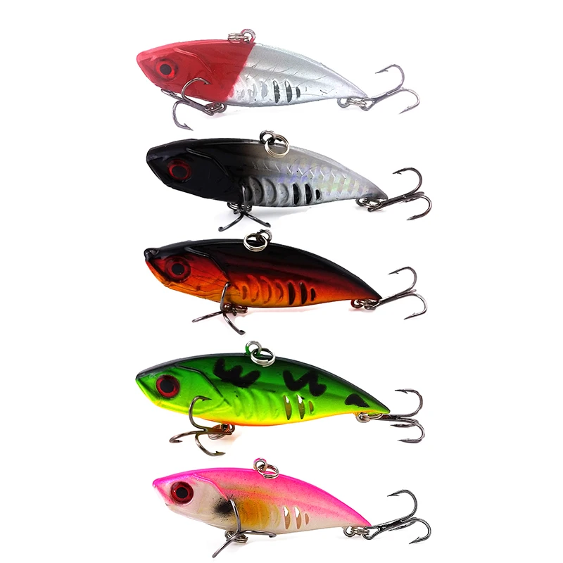 5pcs Fishing Lure VIB Hard Artificial Bait Tackle Crap Hook jig Crankbait Professional Sinking Wobblers 6.5cm 10.84g | Спорт и