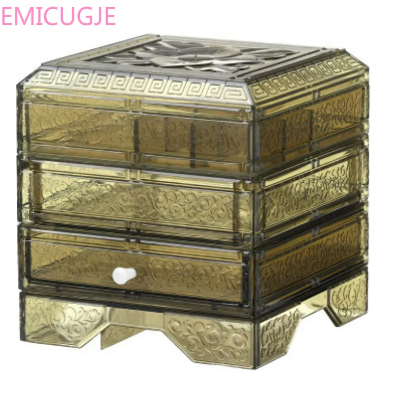 Drawer Makeup Organizer Ring Earring Container Casket Jewelry Display Desk Decor Clear Acrylic Storage Case Box | Дом и сад