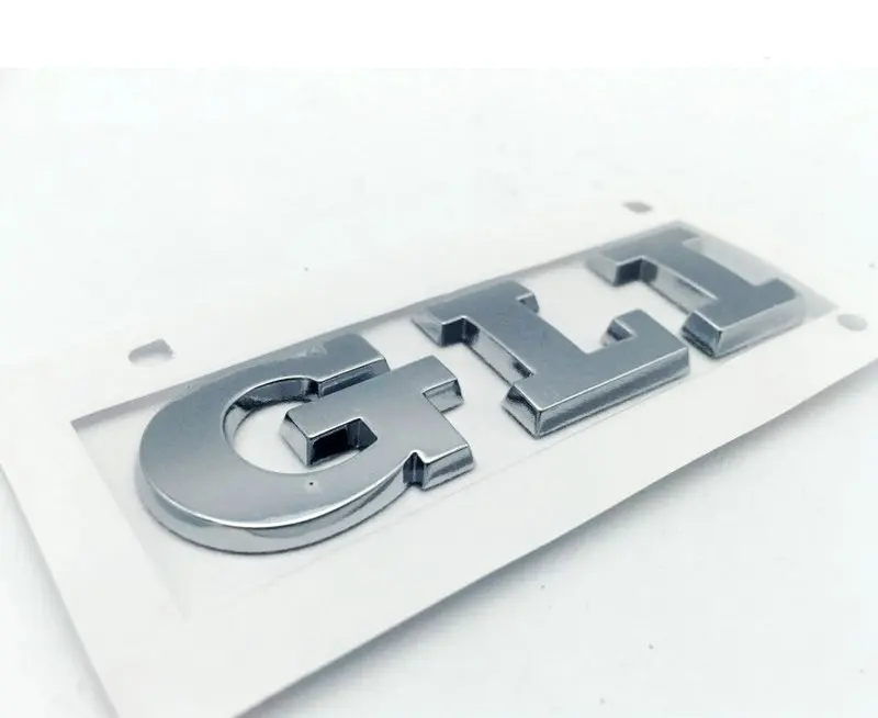 OEM coche trasero la tapa del tronco del cromo plata Jetta GLI emblema etiqueta insignia del logotipo de VW GLI ABS etiqueta
