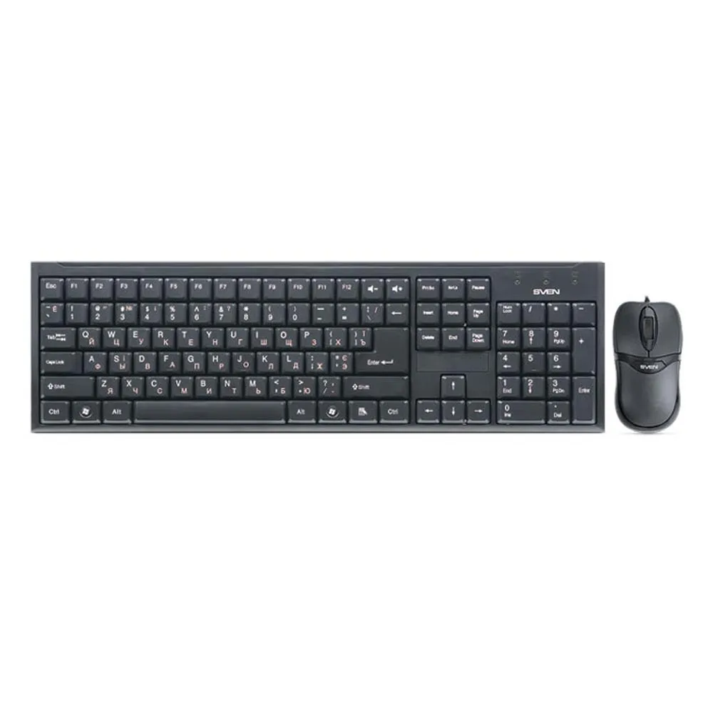 Набор клавиатура+мышь SVEN Standard 310 Combo USB чёрный (106+3кл 800DPI)|Комплекты мышь плюс