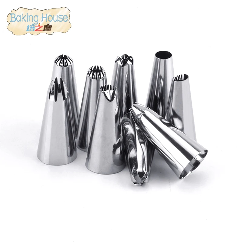 9 шт./компл. из нержавеющей стали Кондитерские трубки трубопровод коробка для