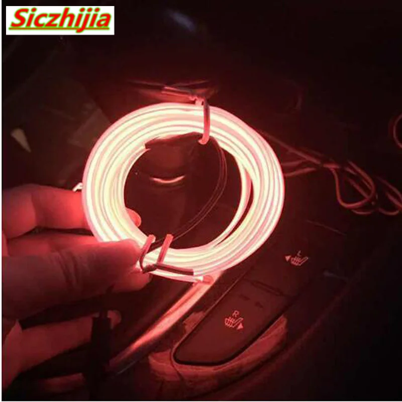 Автомобильная светодиодная атмосферная лампа гибкий неоновый прикуриватель для