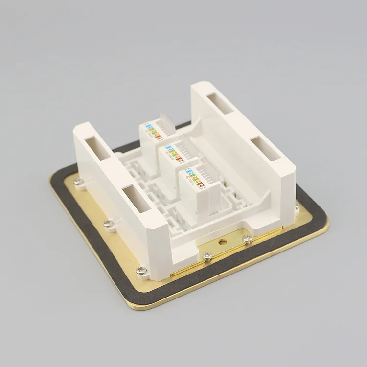 SeTo Concealed Type Floor Socket Three Ports RJ45 Cat5e Network Panel Waterproof Wall Plate Keystone Receptacle | Обустройство дома
