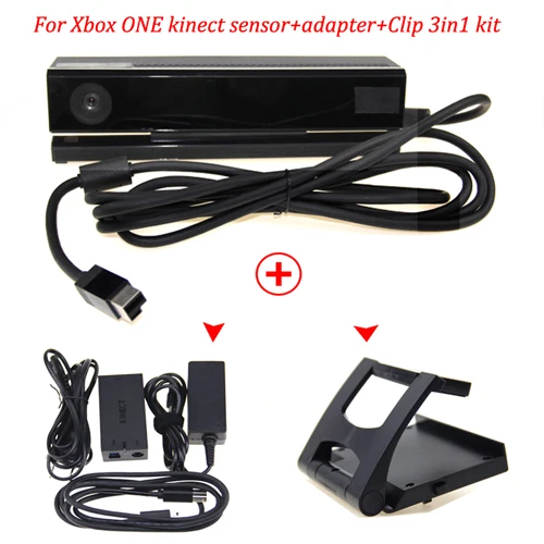 Sensor 3in1 kit Датчик Kinect 2,0 3,0+ сетевой адаптер питания для xbox one S/X/Windows PC для xbox ONE Kinect sensor+ tv Clip - Цвет: Sensor 3in1 kit