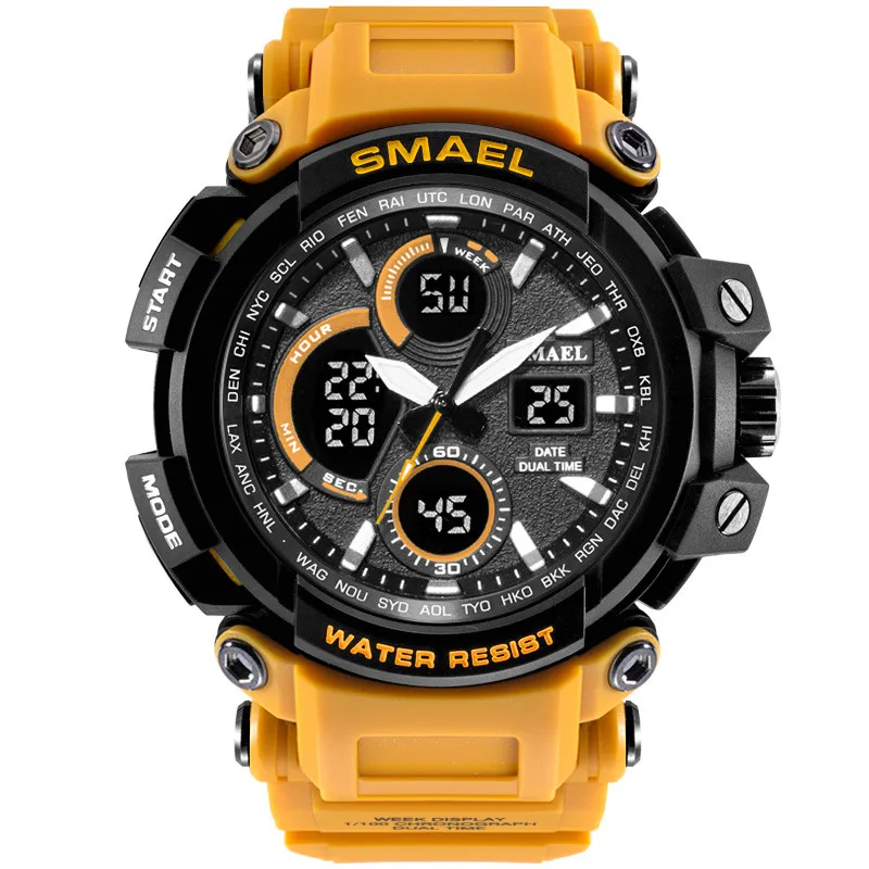 2021 SMAEL Men Sport Watch Casual LED Digital Rubber Strap Electronic Wristwatch Gift mens watches top brand luxury Best @5 |