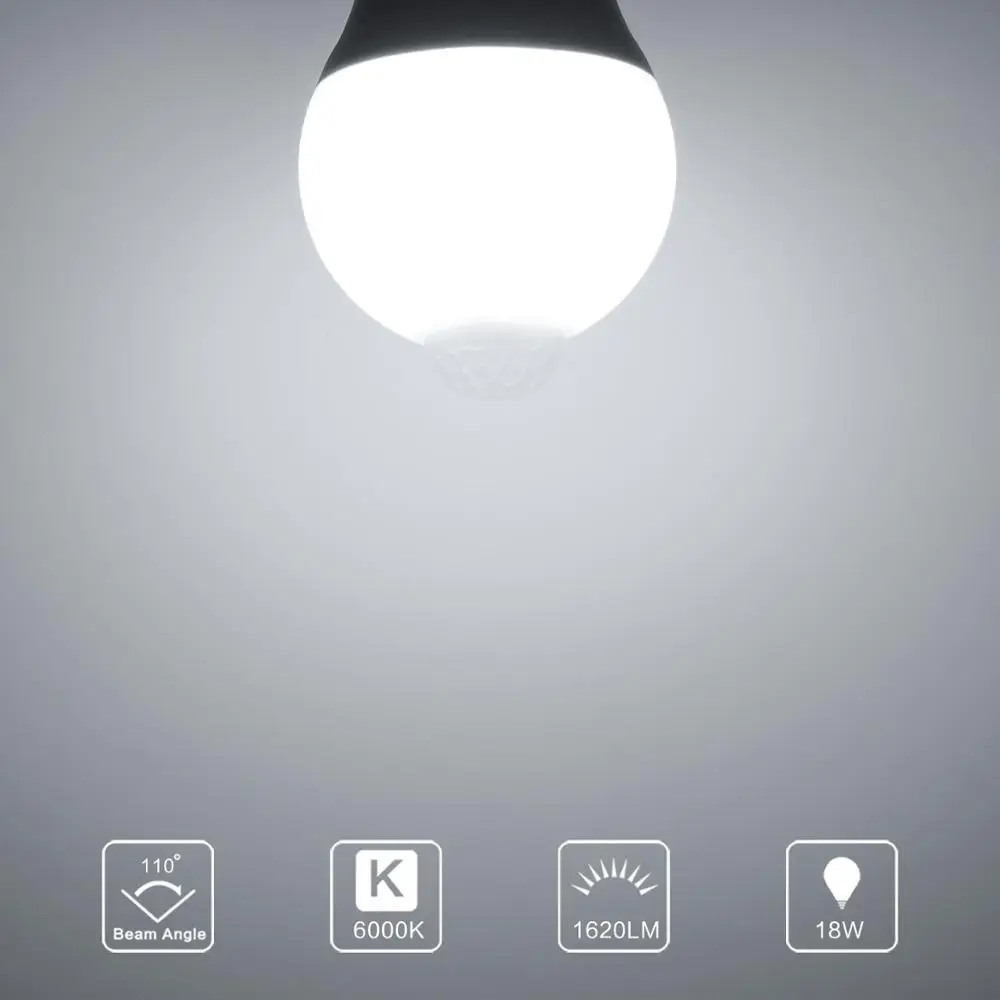 COCOZ IP42 Светодиодная лампа с PIR датчиком E27 12 Вт AC 220 В 110 движения для домашнего