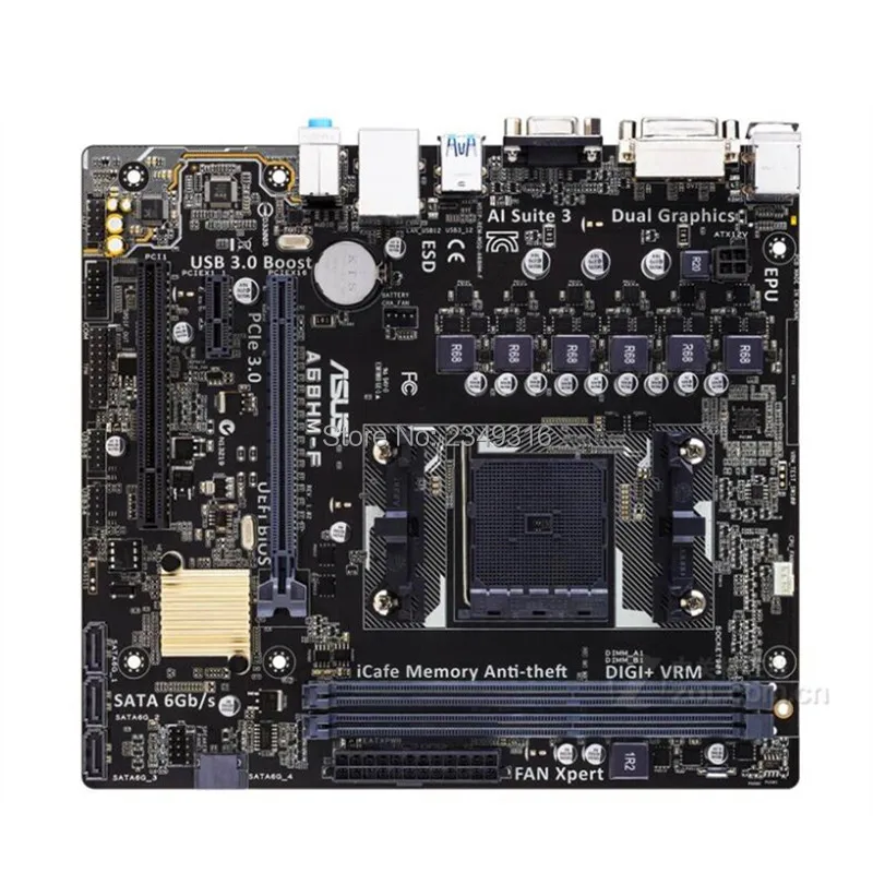 Для ASUS A68HM-F оригинальная материнская плата FM2 + fm2 DDR3 A68 для настольного компьютера