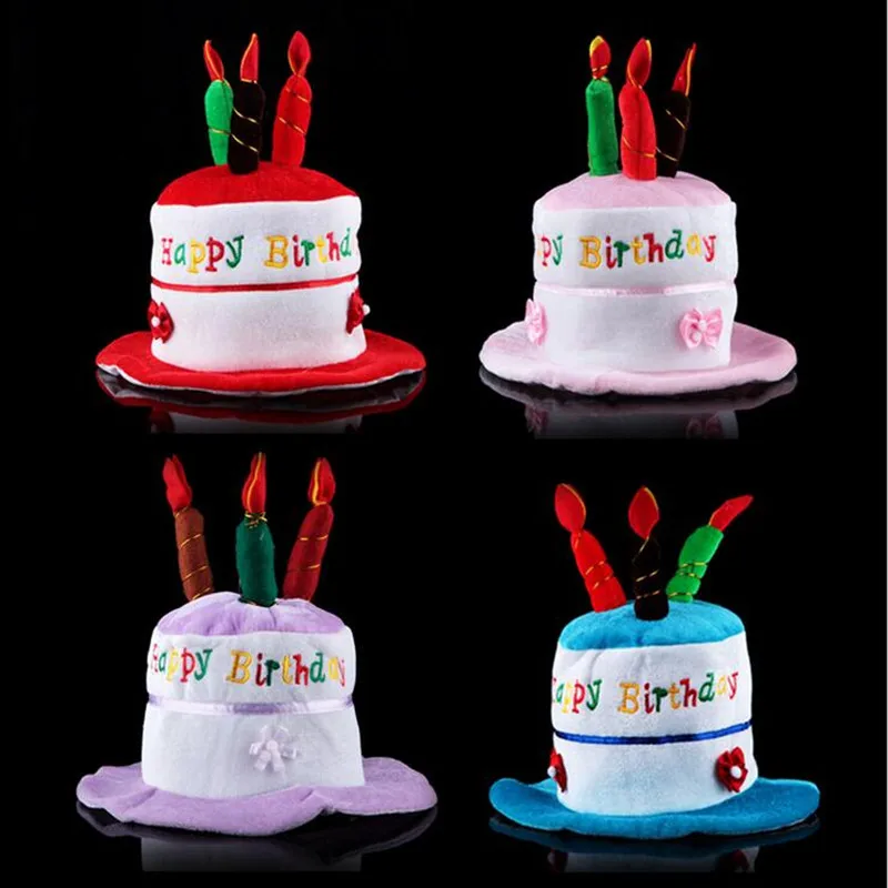 New Birthday Cake Hat Kids Adults Party Candle Cap Boys Girls Hats Headwear Supplies Wedding | Дом и сад