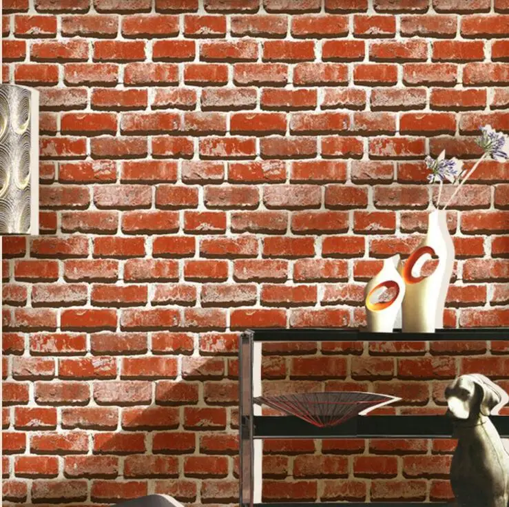 3D камни кирпичи шаблон обои для гостиной кафе бар Декор водонепроницаемый декор