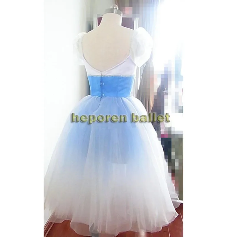 Высококачественная индивидуальная голубая Бриллиантовая балетная одежда