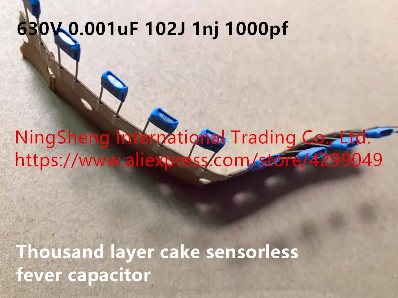 Оригинальный новый 100% 630V 0 001 мкФ 102J 1nj 1000pf тысяча слоев торта Бессенсорный