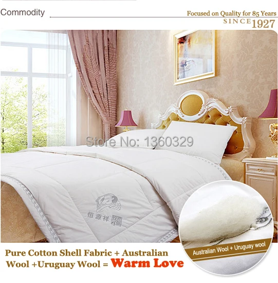 

220*240cm Australian Wool White Comforter Winter Quilts Pink edredon casal King edredom Designer Comforters and Bedding colcha