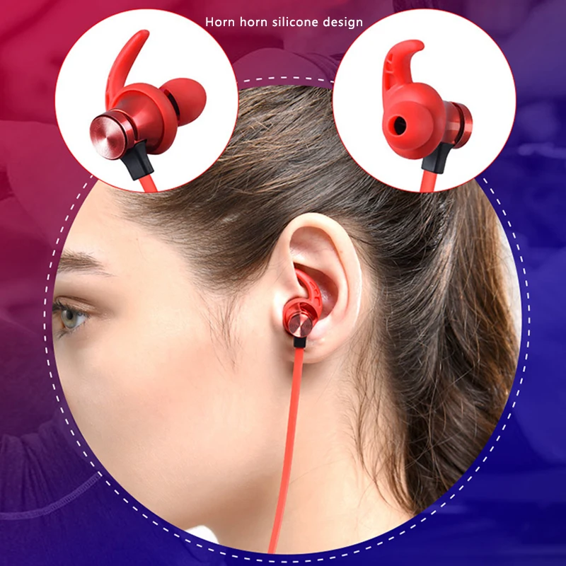 Магнитные наушники Bluetooth гарнитура водонепроницаемая Спортивная 5 0 с зарядным