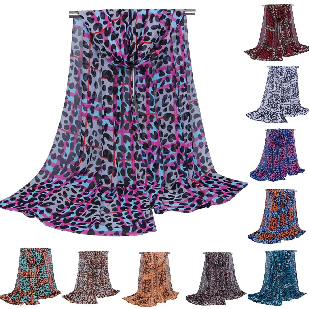 2016 женский модный зимний теплый шарф с леопардовым узором мягкий простой