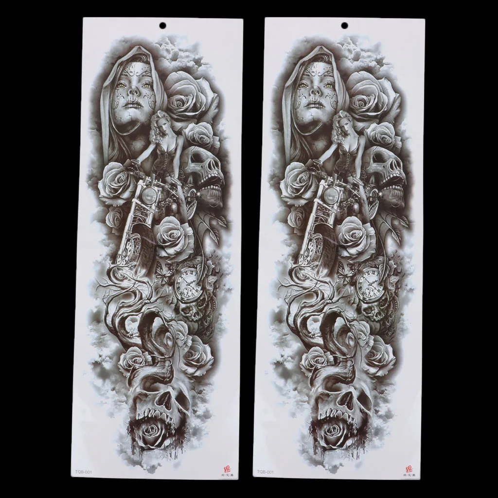 2 шт. водонепроницаемые Цветочные Временные татуировки на руку наклейки с тигром