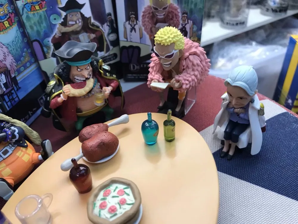 6 шт./компл. one piece Dracule Mihawk Doflamingo аниме фигурку ПВХ Новая коллекция Коллекция