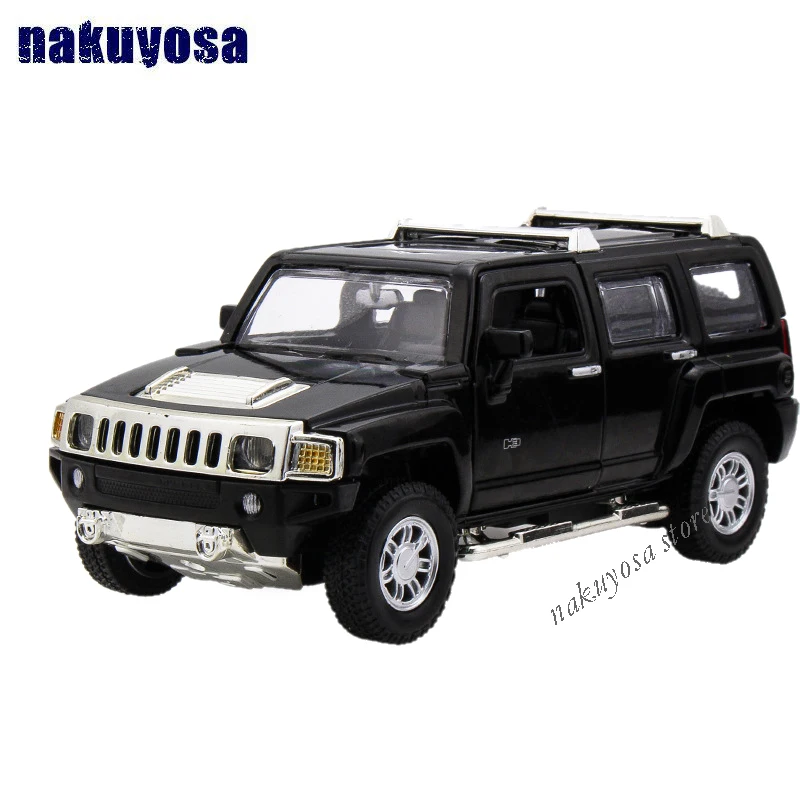 1/32 Collectible Alloy MZ Diecast Vehicles Model Hummer H3 Red w light&sound Pull Back Cars boy's Toys Gifts |
