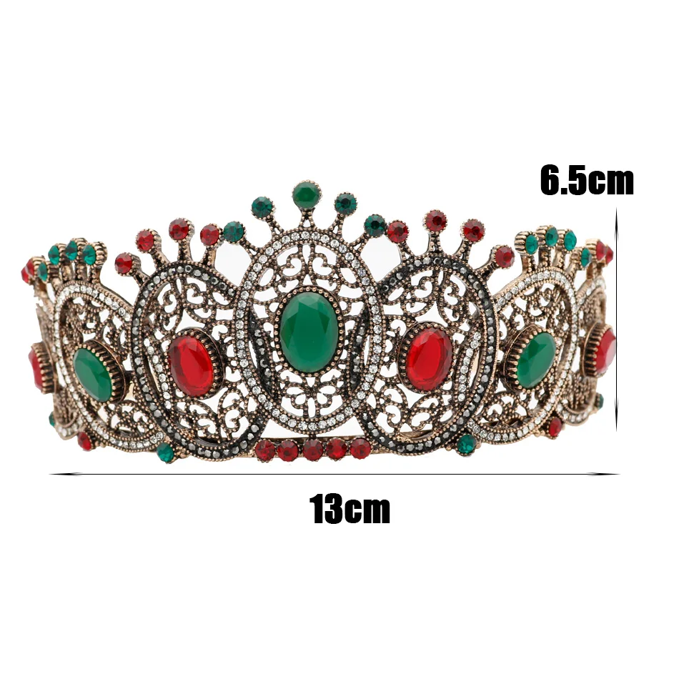 Gorgeous Bohemia Women Resin Round Antique Tiaras Crown Indian Morocco Vintage Jewelry Ethnic Wedding Hairbands Hair Gifts | Украшения и