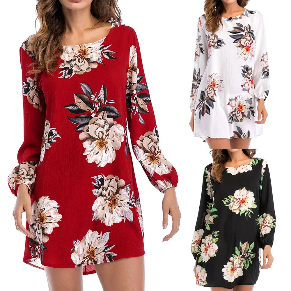 Женское Повседневное платье с длинным рукавом и цветочным принтом befree женское