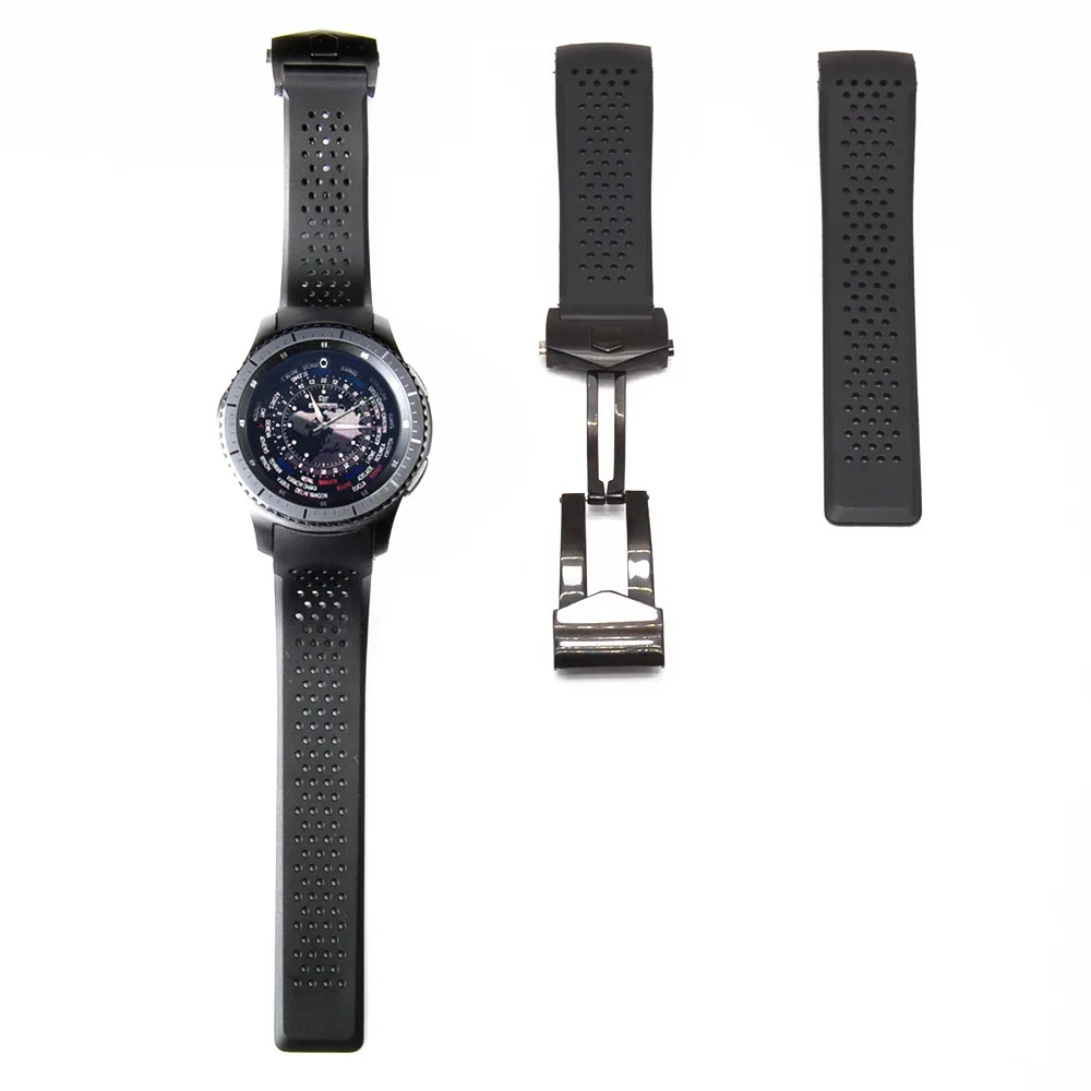 Ремешок силиконовый спортивный для Samsung Gear S3 Frontier резиновый водонепроницаемый