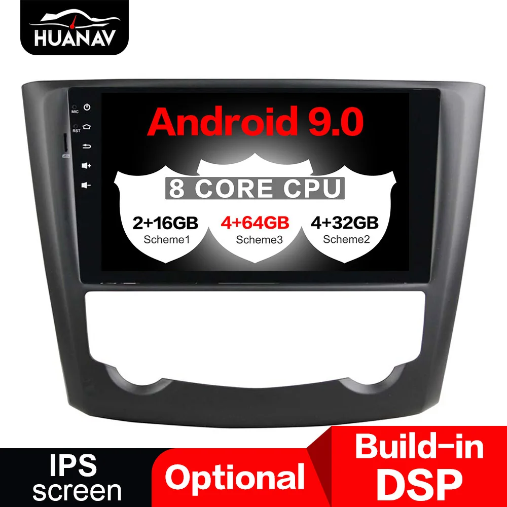 Автомобильный DVD плеер DSP Android 9 0 GPS навигация для Renault Kadjar 2016 + мультимедийный