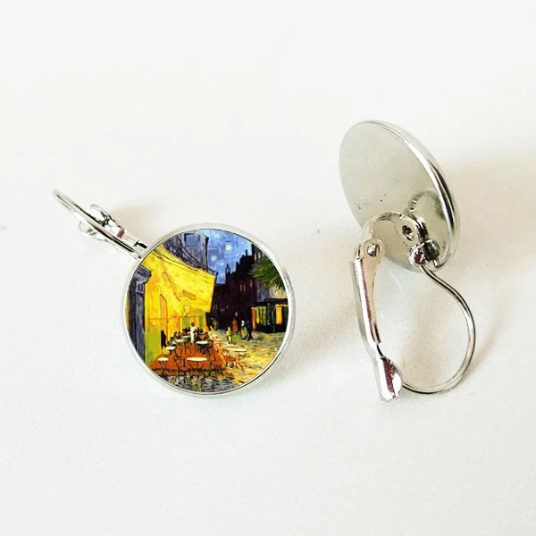 Серьги с изображением дома Ван Гога цветущие серьги украшения для невесты из