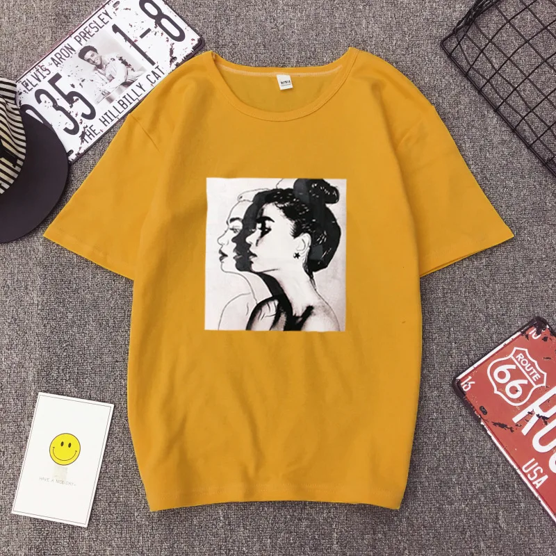 

Fashion Short-sleeved Women's Tees Summer Cartoon Character Harajuku Print O-neck Wild Korean Version Of The Slim Topst-shirt