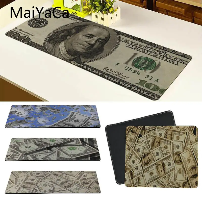 

MaiYaCa Лидер продаж, купюры в долларах, ретро Нескользящие прочные компьютерные коврики, большой игровой коврик для мыши, коврик для мыши, ковр...