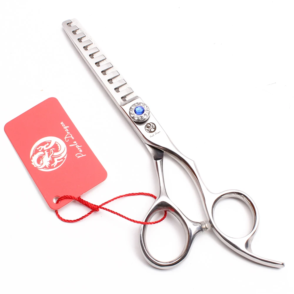 6 дюймов 17 см фиолетовый дракон нержавеющая Парикмахерская Makas 10 зубья