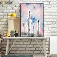 simple abstract style pink sky tree posters and prints canvas painting wall art wall pictures for hallway fashion home decor