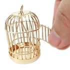 1:12 Кукольный домик, миниатюрная мебель, металлическая клетка для птиц, декор кукольного домика, клетка для птиц