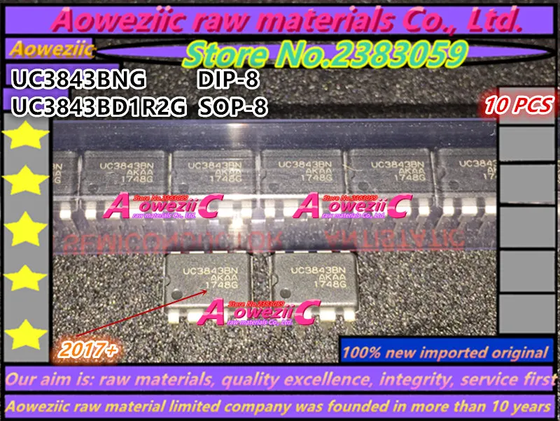 

Aoweziic 2017 + 100 новый импортный оригинальный UC3843BNG UC3843BN DIP-8 UC3843BD1R2G UC3843B 3843B SOP-8 импульсный чип питания UC3843