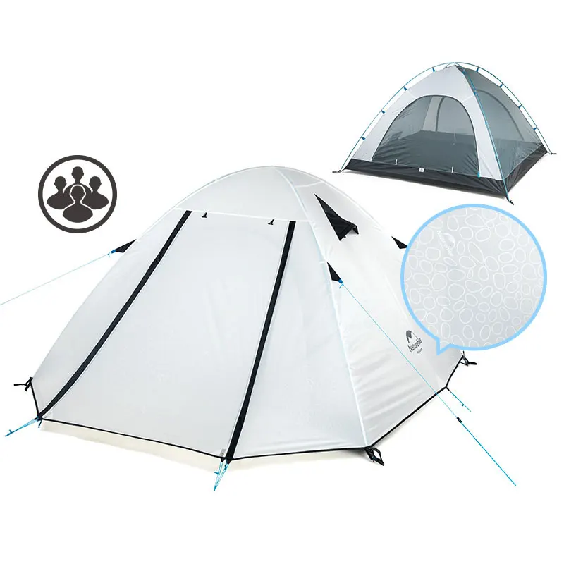 NatureHike P серии классика палатка 210 т ткань для 4 человек NH15Z003-P