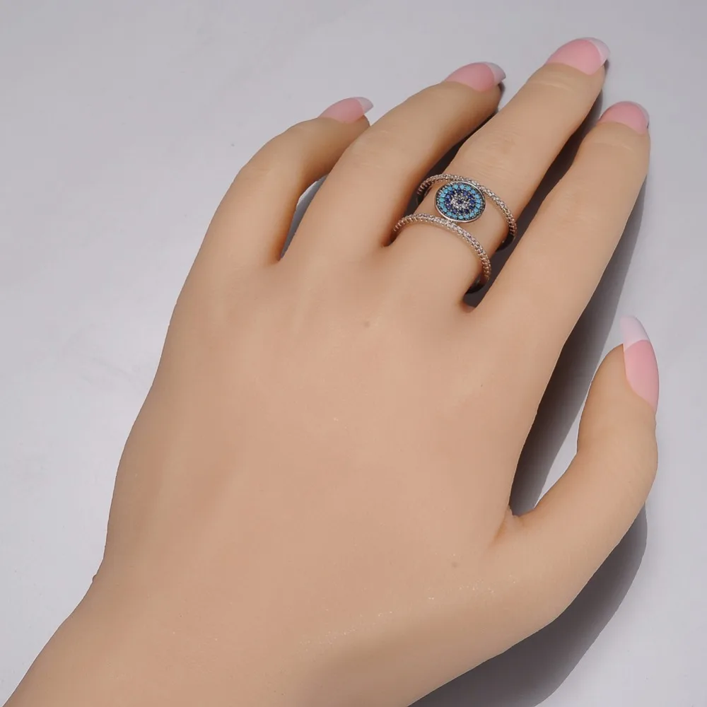Модные ювелирные изделия KIVN с фианитами турецкий синий глаз Свадебные