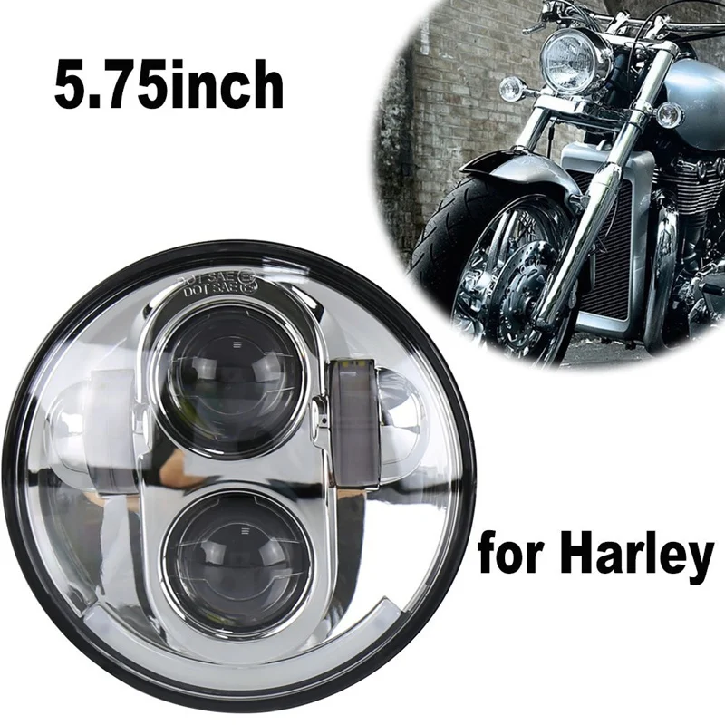 5 75 &quotдюймов Led moto rcycle фара Объектив проектора фару мото для Dyna 3/4 круглая rcycle| |