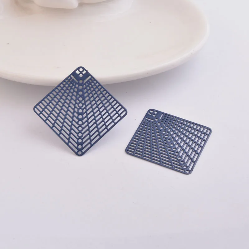 50 шт. AB1247 37*37 мм квадратные Подвески Серьги Подвески для женщин Bijoux геометрический