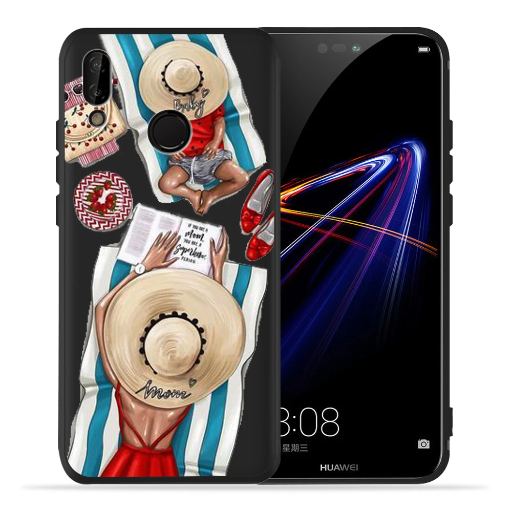 Чехол с надписью Super Mom Baby Mama Mouse Girl Для Huawei P20 Lite P30 P8Lite P9Lite 2017 P Smart Family Etui|Бамперы| |